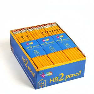 144 pièces/ensemble <span class=keywords><strong>crayon</strong></span> <span class=keywords><strong>jaune</strong></span> HB pour enfants Instrument d'écriture <span class=keywords><strong>crayon</strong></span> débutant - Product Image 1