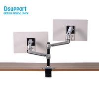 Support de bureau à mouvement complet 17-32 pouces, Support de moniteur + Support d'ordinateur portable 10-17 pouces, Support de moniteur mécanique à double bras à ressort