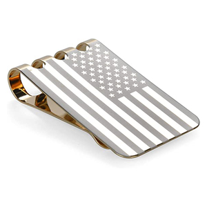 Wholesale Personalized Custom Unisex Vintage Slim Stainless Steel Fold <b>Wallet</b> Money Clip Gold with Logo - Product Image 2