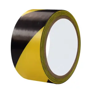 Ground Sticker Floor Tape Yellow Hazard Lane Safety Warning Tapes PVC Floor Pavement Marking Tape