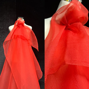 Tissu Organza Froissé de Luxe, Tulle Organza <span class=keywords><strong>Blanc</strong></span> Léger <span class=keywords><strong>et</strong></span> Transparent pour Voile de Mariée, Robe de Mariée Haute Couture - Product Image 2