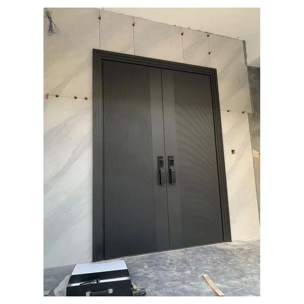 Primaファクトリーエントリー錬鉄製ドア両開きドア付きモダンデザイン高品質ゲートデザイン