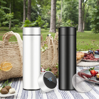 Tasse intelligente à affichage thermique numérique LED Bouteille d'eau en acier inoxydable de haute qualité 500ml Boissons à température pour enfants