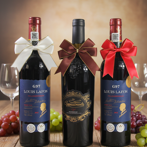 Ruban <span class=keywords><strong>de</strong></span> vin rouge luxueux <span class=keywords><strong>de</strong></span> haute qualité avec bande élastique pour la décoration <span class=keywords><strong>de</strong></span> bouteilles <span class=keywords><strong>de</strong></span> vin pour anniversaire, mariage, etc. - Product Image 1