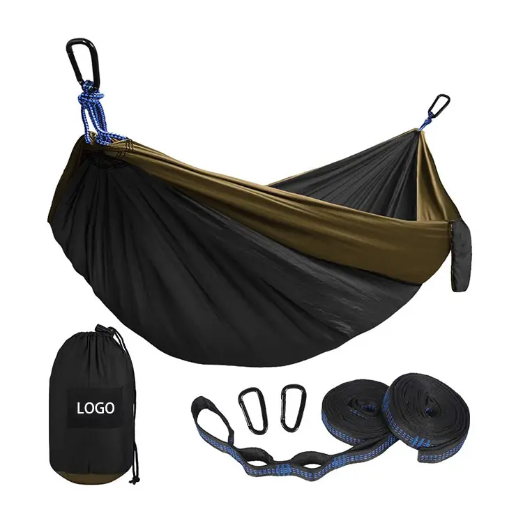 Hamac de camping d'attelage portable en nylon parachute pliable ultraléger avec logo personnalisé