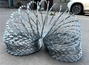 Rouleau de fil de rasoir en spirale électrogalvanisé économique pour la sécurité du périmètre des usines - Product Image 2