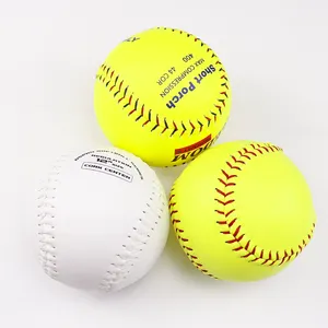 高品质批发工厂定制标志PU皮革手工垒球尺寸9官方职业棒球带出厂价格