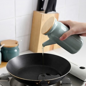 Barattolo di archiviazione con coperchio di bambù per il tubo a forma di barattolo di archiviazione di <span class=keywords><strong>ceramica</strong></span> per barattolo di <span class=keywords><strong>spezie</strong></span> con cremagliera in legno - Product Image 5