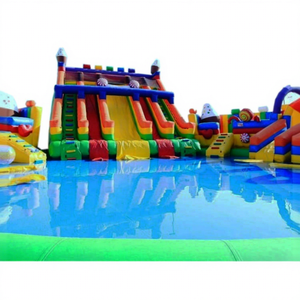 Glissière d'eau gonflable commerciale personnalisé, pour piscine gonflable, prix d'équipement de parc aquatique, pièces - Product Image 1