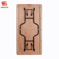Tables de banquet pliantes rectangulaires et rondes en bois pour hôtels, mariages et événements – Vente chaude en gros