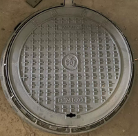 Couvercle de regard rond en fonte ductile de haute qualité EN124 D400, anti-corrosion, pour utilisation routière