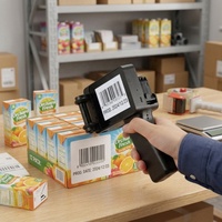 Imprimante jet d'encre portable 12,7 mm/25,4 mm haute définition pour le codage de date sur cartons et sacs