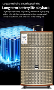 Loa kéo di động chất lượng cao 15 inch, <span class=keywords><strong>Bluetooth</strong></span> không dây, tích hợp subwoofer gỗ, hỗ trợ USB, AUX, công suất 50W, sử dụng điện AC/DC, hàng mới về - Product Image 5