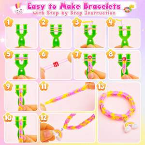 Set di 62 Colori con Oltre 5000 Elastici per Braccialetti, Fasce Elastiche Durevoli per Capelli, Regalo di Compleanno per Ragazze, Kit Creativo - Product Image 5