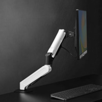 Nouveau moniteur simple universel rotatif télescopique en alliage d'aluminium argenté de haute qualité, multifonctionnel et moderne pour bureau