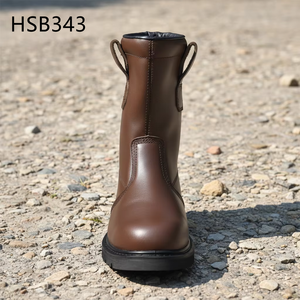 Botas de Seguridad HY, Resistentes a la Corrosión en Ambientes Húmedos, con Suela de Goma Goodyear, Corte Alto, Protección Contra Impactos, Color Marrón, para Trabajo, Modelo HSB343 para EE. UU. - Product Image 1