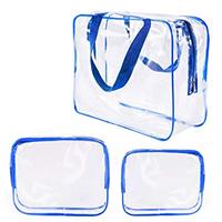 Adapté aux besoins du client De Lavage De Toilette de Voyage De Bain Sac Transparent EN PVC