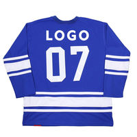 Maillot de hockey sur glace personnalisé à manches longues brodé drôle vintage du fabricant OEM vêtements de hockey pour homme sublimés