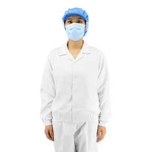 Fino de manga larga transpirable antiestático Unisex resistente al polvo Taller de verano herramientas monos poliéster algodón fábrica de alimentos - Product Image 1