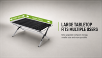 Table pliante moderne en aluminium portable avec design carré imperméable pour le camping en plein air, les pique-niques, les barbecues et la pêche
