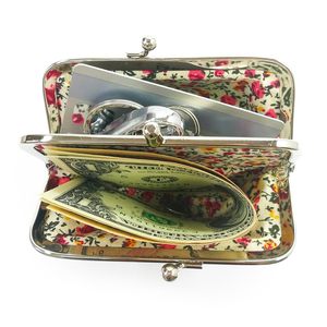 Porte-monnaie en toile vintage à fleurs roses porte-monnaie à sublimation porte-monnaie à impression personnalisée mini porte-monnaie à fermeture éclair - Product Image 4