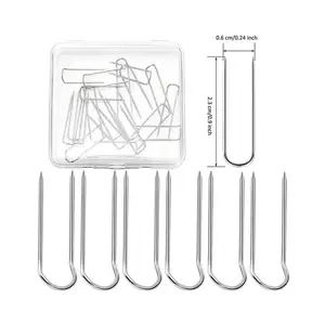 23mm100Pcs Fork Quilting Metal U Pins Craft Straight Quilting Needle for Sewing Fabric Craft Jewelry Making Sewing Pins