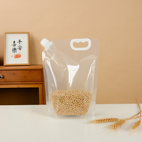 Sac pochette debout en plastique transparent biodégradable personnalisé écologique et sécurisé pour les aliments et le lait de bébé avec bec de recharge