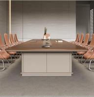 Grande table de conférence rectangulaire minimaliste pour bureau, salle de réunion, avec chaises assorties, pour réunions d'affaires, tailles personnalisées OEM
