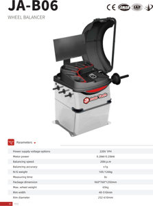 Équipement d'atelier économique : Démonte-pneus et équilibreuse de roues pour réparation de pneus, alimentation 220V, modèle JA-C10 - Product Image 4