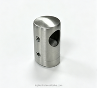 Connecteur de barre transversale en acier inoxydable pour tube, support de barre transversale ronde, entretoise de garde-corps en verre