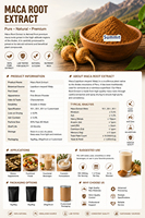 Expédition rapide depuis l'entrepôt - Extrait de racine de maca en poudre - Poudre de maca noire, jaune et rouge - Superaliment naturel pur pour complément alimentaire