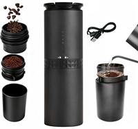 Cafetière électrique tout-en-un / Moulin à café intégré / Cafetière portable avec moulin pour les voyages et le camping