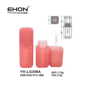 Tubos de brillo labial de ABS/AS/PETG con tapa de rosca, delgados, con brocha grande, botellas vacías para cosméticos líquidos, envases de maquillaje - Product Image 4