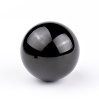 Boule de cristal noire naturelle, 50/60mm, sphère obsidienne, ornement en boule de verre