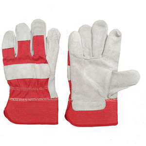 Guantes de Soldadura de Doble Capa de Piel de Vaca, Rojos, Resistentes al Calor, para Uso Industrial en Soldadura - Product Image 1