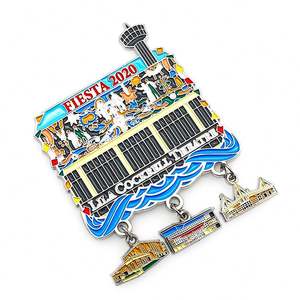 Souvenirs de voyage, aimants de réfrigérateur en métal 3D, autocollants personnalisés en alliage de zinc, modernes, pour la rentrée scolaire, baptême, réutilisables - Product Image 1