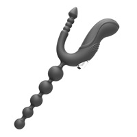 Plug anal en silicone en forme de U à cinq maillons, perles vibrantes à fréquence unique pour sensation de picotement, fabriqué en Chine – Votre Maître Créatif pour le plaisir anal