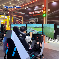 Renixsim Simulador de Conducción Comercial de Movimiento Completo 4 DOF para Esports GT, Simracing, Competición Multijugador y Atracción de Centro Comercial