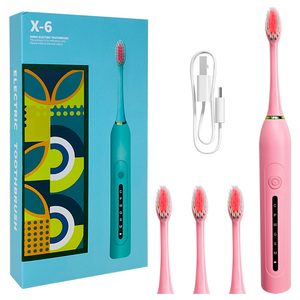 TONGWODE Adult <b>Electric</b> <b>Toothbrush</b> Kit 6 Modes Soft 4 Psc Tooth Brush <b>Heads</b> Rechargeable <b>Electric</b> <b>Toothbrushes</b> Teeth Clean - Product Image 1