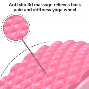 Cincin penutup belakang roda yoga titik mengambang 4d 3d bahan abs antiselip bulat kustom latihan untuk nyeri punggung dan kaku