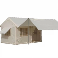 Tente gonflable double couche portable de luxe pour camping familial en plein air, 8,75 m², imperméable, avec colonnes d'air en toile, pour toutes les saisons, installation rapide