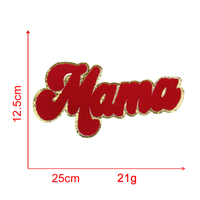 Gros Broderie Paillettes Fête Des Mères Chenille Patch Mama Mon Logo Chenille Patches pour Vêtements