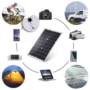 Cargador Solar de Silicio Monocristalino Semiflexible de 20W 12V, >21.5% de Eficiencia, para Suministro de Energía en Actividades al Aire Libre - Product Image 6