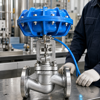 Válvula de Cierre Neumática con Actuador de Diafragma Multimuelle DN50 10K, Diseño Industrial para Tuberías con Brida