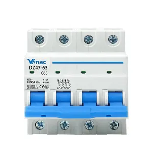 4.5KA DZ47-63 3A-63A Mini Circuit Breakers MCB AC Switch 2P