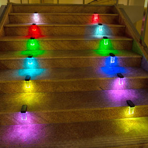 Lámpara LED Solar para Escalones de Exterior, Impermeable, para Jardín, Paisaje, Pared, Patio, Balcón, Camino, Escaleras, Valla, Decoración - Product Image 3