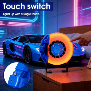 Lampe d'ambiance LED pour disque de frein, design contemporain, pour usage domestique, avec étrier de frein assorti, lampe de nuit de bureau de 6 pouces, cadeau de vacances - Product Image 6