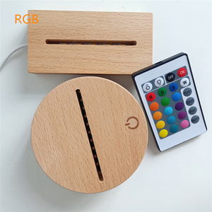 Solid Wood Base Unicorn Horse 3D Night Light Creative Night Light <strong>LED</strong> Gift Table <strong>Lamp</strong> for Blank Acrylic Plate <strong>LED</strong> - Product Image 2