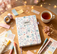 Agenda de luxe A5 2027, couverture premium durable, écriture fluide, idéal pour les accords professionnels et la planification quotidienne