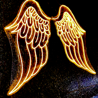 Livraison rapide personnalisé lumière Led ailes d'ange enseigne au néon personnalisé Led Smd 2835 Led puce certifié LED taille personnalisée 2 ans, 2